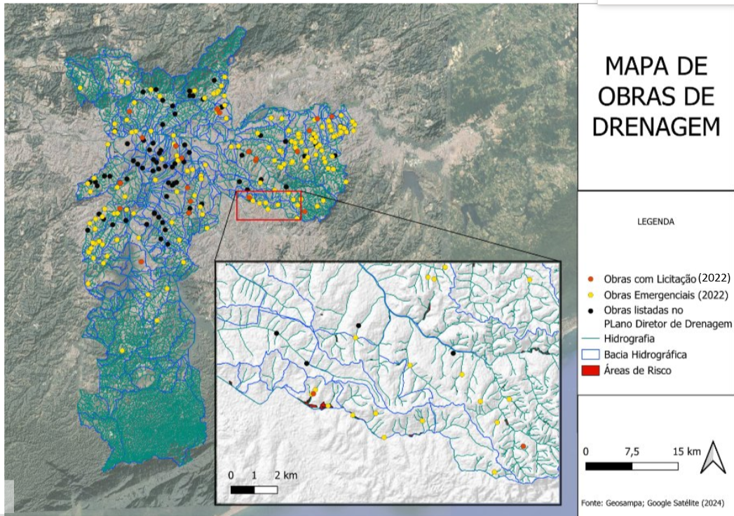 Mapa de Obras de Drenagem