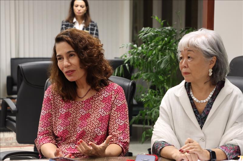 Egle Monteiro, coordenadora do OPP, e Harmi Takiya, coordenadora adjunta do OPP,