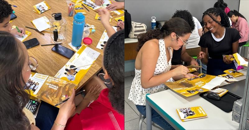 Os alunos foram convidados a compartilhar o que mais gostaram e o que poderia melhorar no projeto

